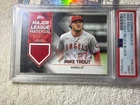 2022 TOPPS UPDATE MIKE TROUT MAJOR LEAGUE MATERIALS RELIC BLACK 066/199 PSA-9