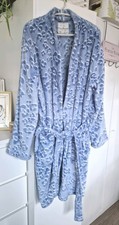 Ladies Dressing Gown Marks & Spencer Large Blue Animal Print Bnwot Very Soft