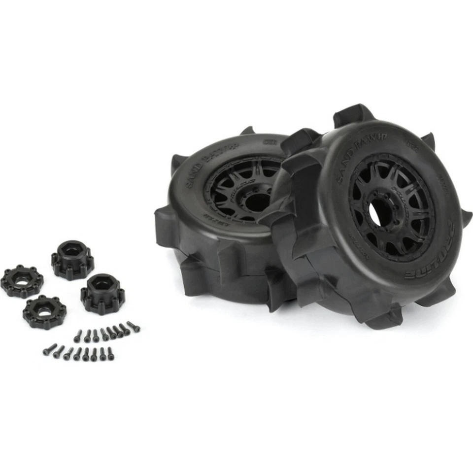 Pro-Line 10268-10 1/8 Sand Paw HP BELTED F/R 3.8" MT Mounted 17mm Black Raid (2) - Bild 3 von 4