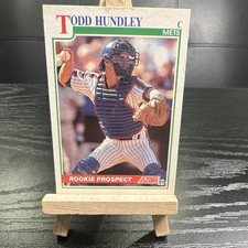 Score 1991 Todd Hundley New York Mets #340 Baseball Trading Card Rookie Prospect. rookie card picture