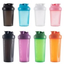 400ml Protein Shaker Bottle BPA Free with Stainless Ball Leakproof Gym Sports UK