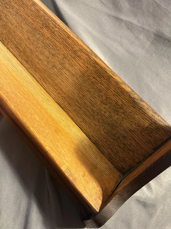 Antiguo escritorio de madera maciza de roble estantería biblioteca soporte para libros Foto 4 de 4