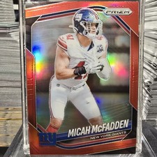 2025 Panini Prizm: Micah Mcfadden Red Retail Prizm SSP #95 Case Hit Giants 💥