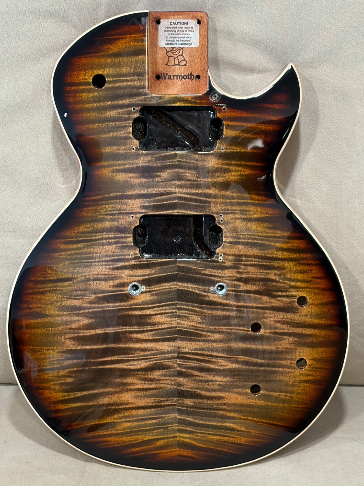 Warmoth Regal Les Paul Shape AAA Flame Top Bengal Burst Dye MINT