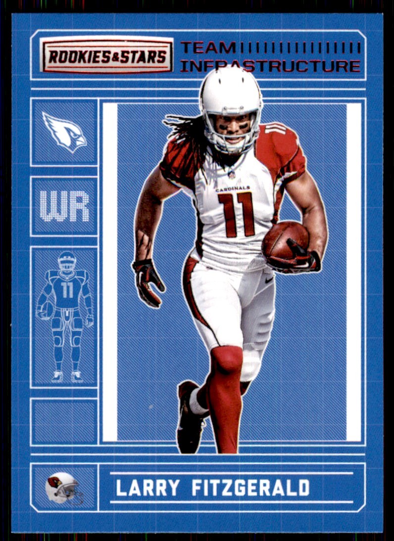 2016 Rookies & Stars Team Infrastructure #13 Larry Fitzgerald Cardinals Red Foil