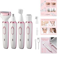 4 In 1 Women Electric Shaver Rechargeable Waterproof Razor Painless Epilator