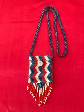 Seed Beaded Small Flap Purse Necklace