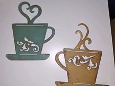 Set Of 2 Kitchen Metal Wall Signs - Coffee Decor - Rustic Farmhouse Style