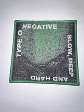 TYPE O NEGATIVE, SLOW, DEEP, AND HARD, GREEN BORDER, 4X4 INCHES, WOVEN PATCH