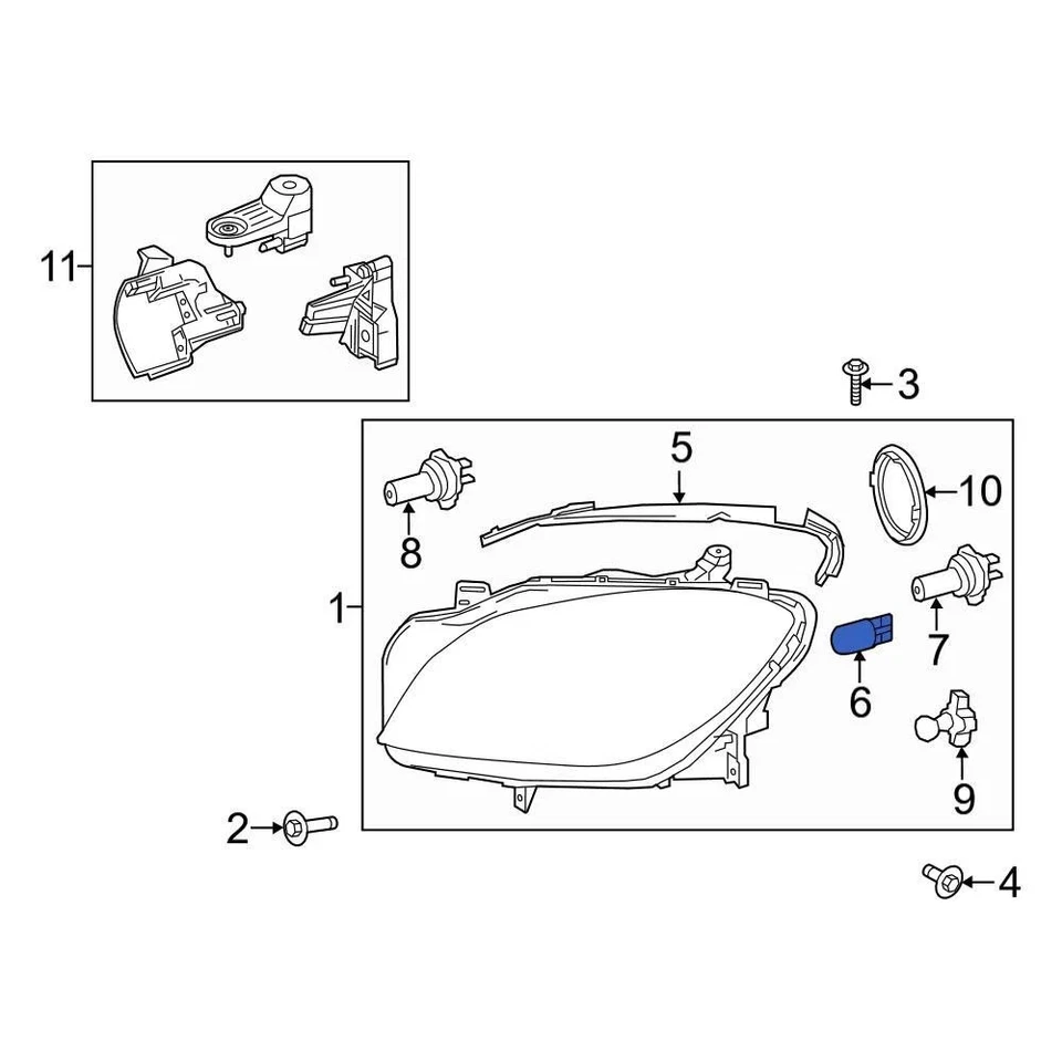 For Mercedes-Benz SL450 2017-2020 Mercedes-Benz 000000008155 Courtesy Light Bulb - Изображение 2 из 4
