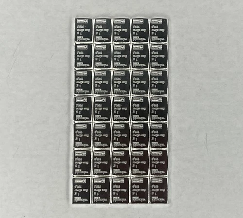 35 x 1-Gram SILVER  999 PURE Valcambi Combibar Swiss Bullion