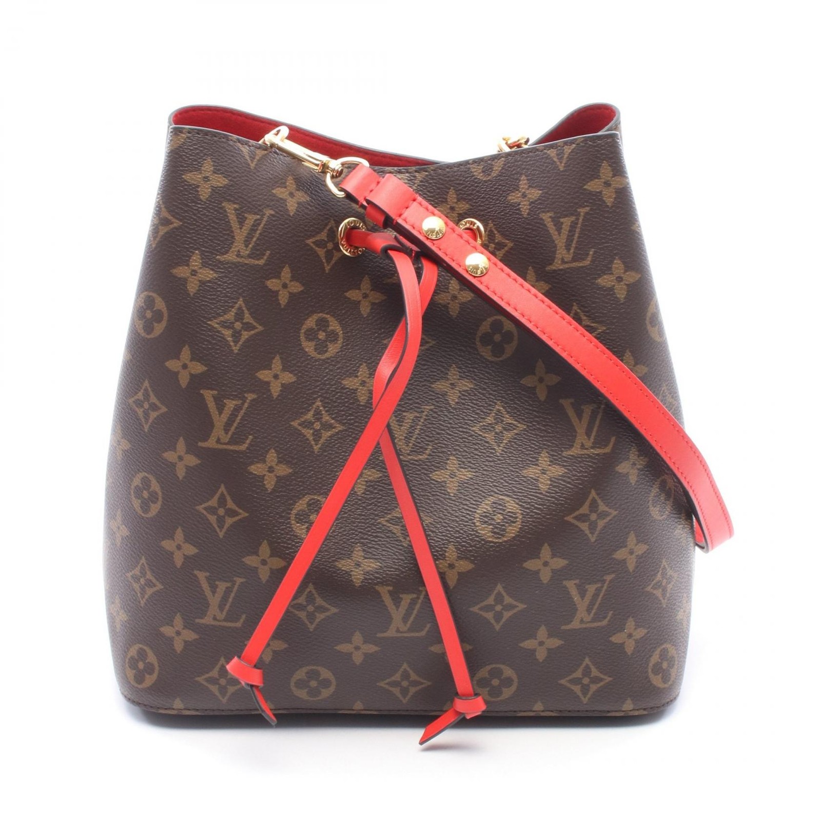 LOUIS VUITTON Neonoe Shoulder crossbody Bag M44021 Monogram leather Coquelicot