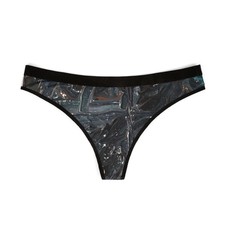 Chic Women's Thongs - Colorful AOP Design, Comfortable Lingerie, Everyday ... 