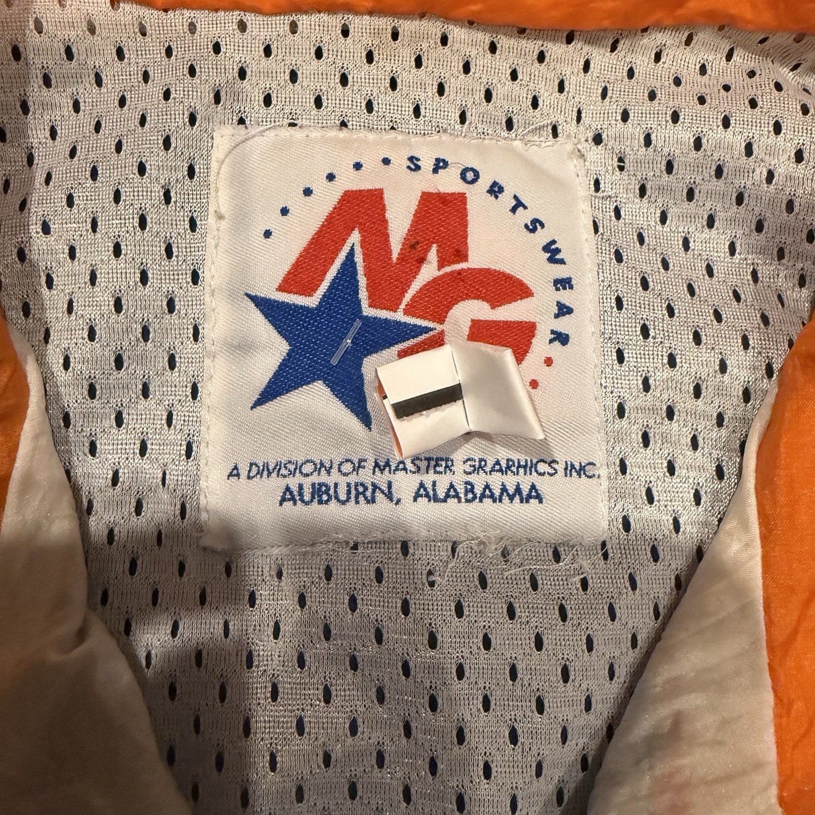 VTG Auburn Tigers Men’s Full Zip Windbreaker MG Sportswear Medium 90s Jacket