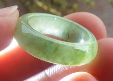 Video Certified Green Natural A Jadeite Jade Round Circle Ring NO. 5.5  418788