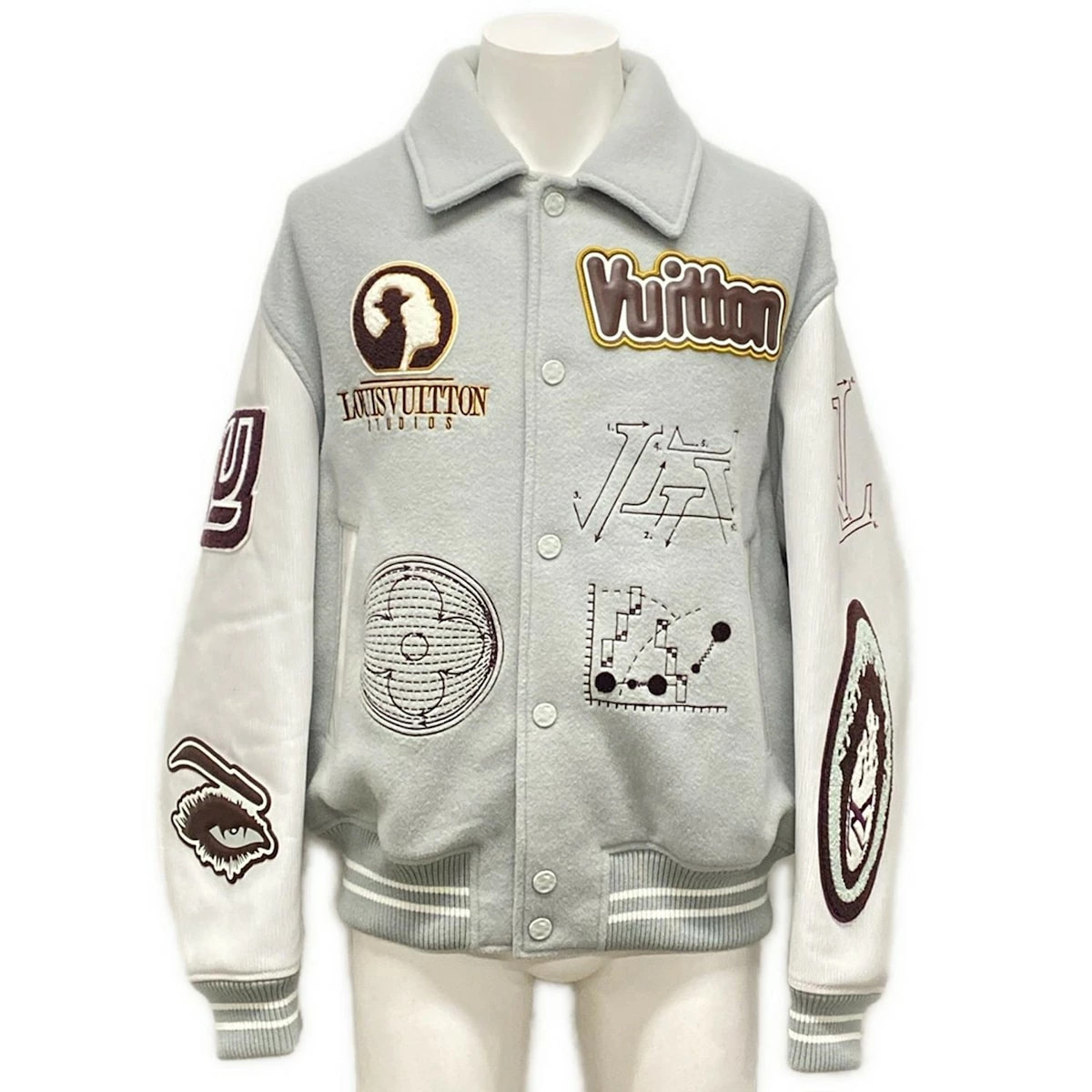 Louis Vuitton Varsity Leather Blouson 23Aw/Embroidered/Applique