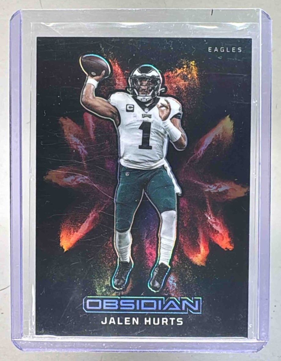 Jalen Hurts 2023 Panini Obsidian #23 Black Color Blast SSP