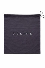 Celine Dust Bag Gray Drawstring Logo Pouch 13.5x11.5 Authentic New