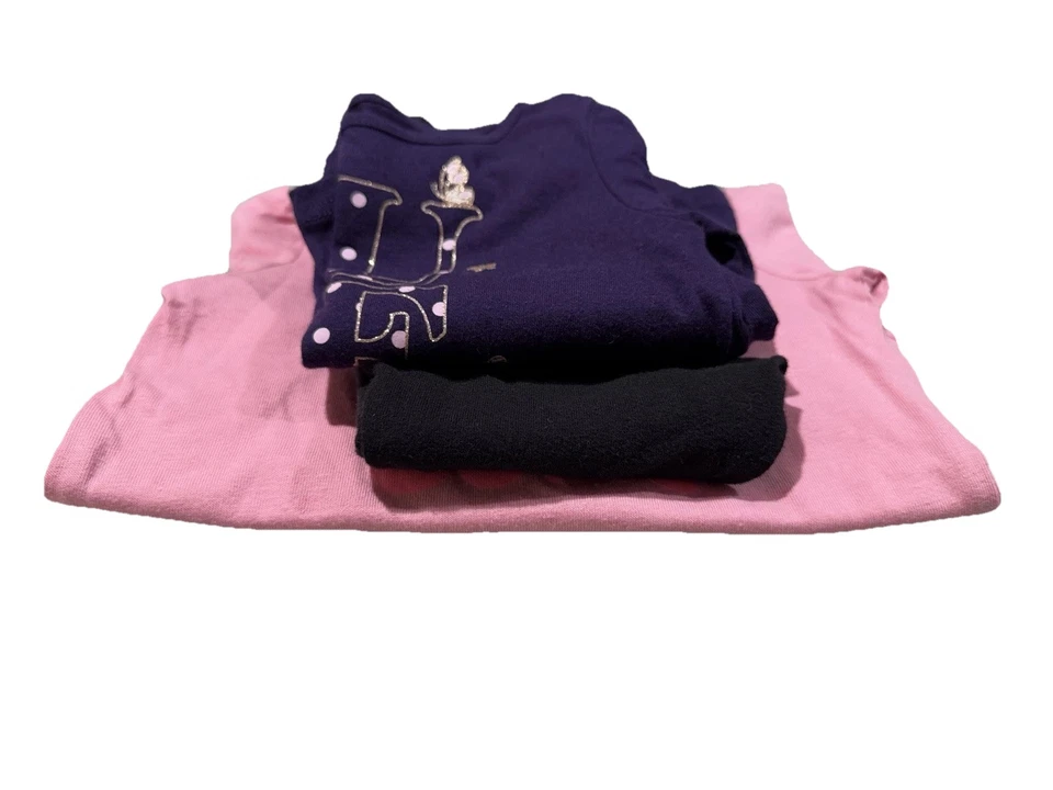 NUEVO Conjunto de 3 Conjunto Bebé Niña Lugar Infantil Talla 18M 18-24 12-18 Rosa Púrpura Foto 3 de 4
