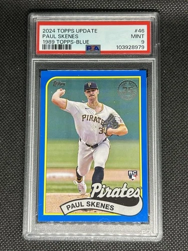 2024 Topps Update Paul Skenes Rookie 35th Anniversary Blue SP PSA 9