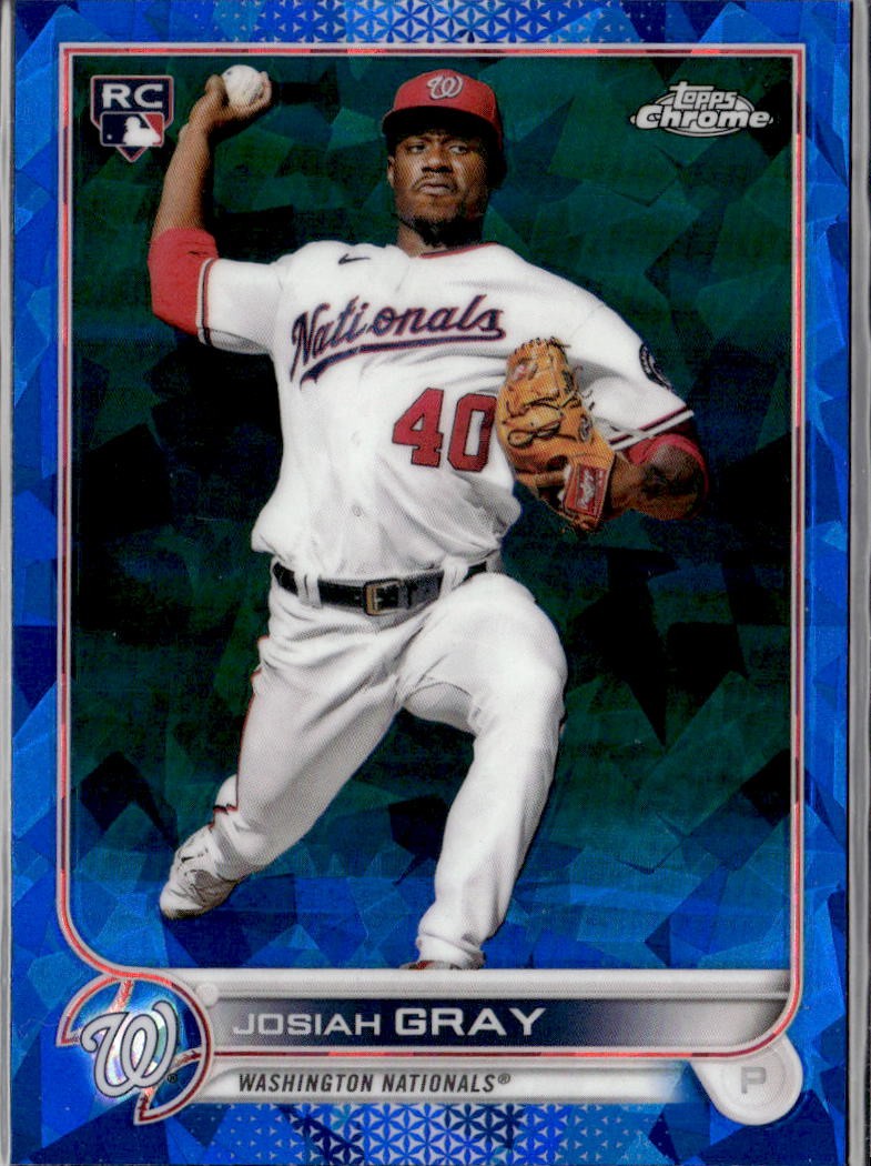 2022 Topps Chrome Sapphire Edition Josiah Gray #43 RC