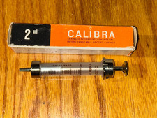 Vintage Old Swiss Calibra 2mL Glass Syringes