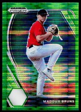 Maddux Bruns 2021 Panini Prizm Draft Picks Hyper Green & Yellow #PDP29