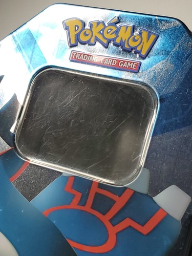 2006 Pokemon TCG Kyogre EMPTY EX Holiday Tin Groudon Rayquaza CCG Rare Tin Only - Picture 2 of 23