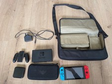 Nintendo Switch Standard Joy-Con Bundle Red/Blue with Official Accessories VGC