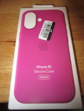 Genuine Apple Silicone MagSafe Case for iPhone 16 Fuchsia Pink MYY53ZM/A