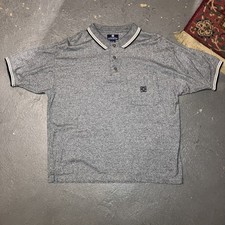 Givenchy Men M Grey Polo Contrast Collar and Sleeve Pocket Logo Loose Fit