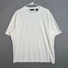 Scott Barber Mens White Modal Blend T-Shirt Size Large Short Sleeve