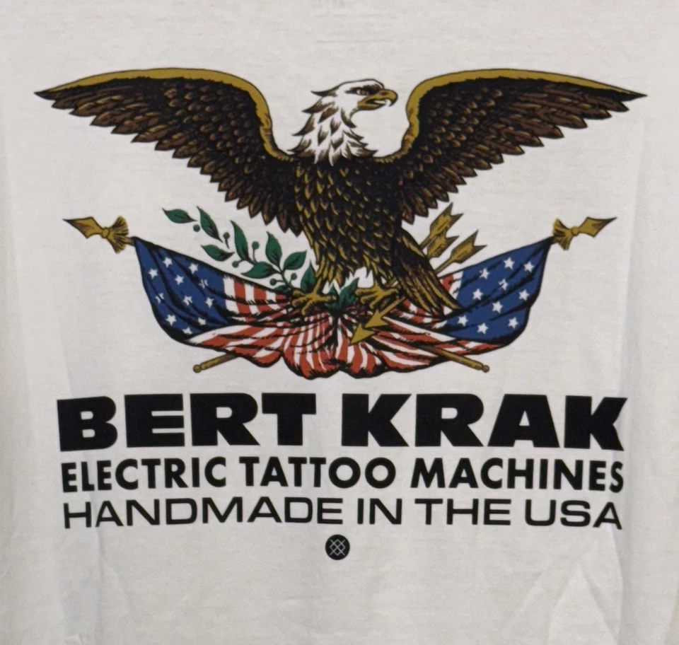 Camiseta gráfica hecha a mano tatuaje BERT KRAK X STANCE para hombre talla mediana Foto 4 de 4