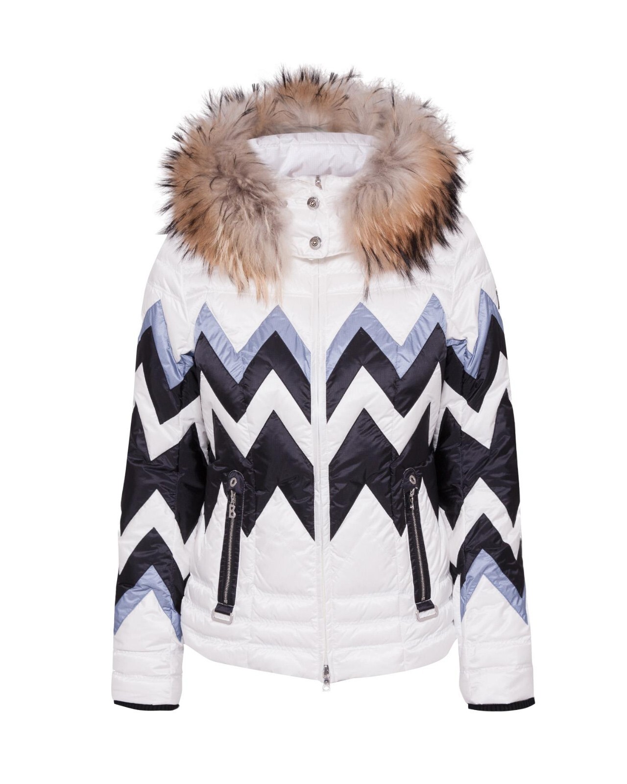 BOGNER NARA SKI JACKET WOMEN WHITE WITH REAL FUR TRIM | eBay