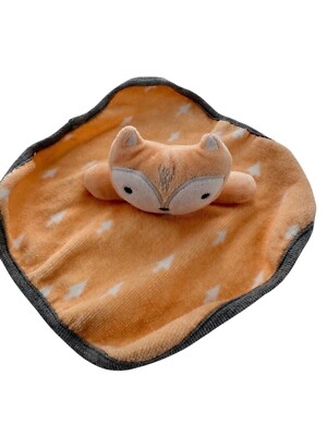 Cloud Island Infant Fox Security Blanket Lovey Plush Head Terry Wash Cloth Baby