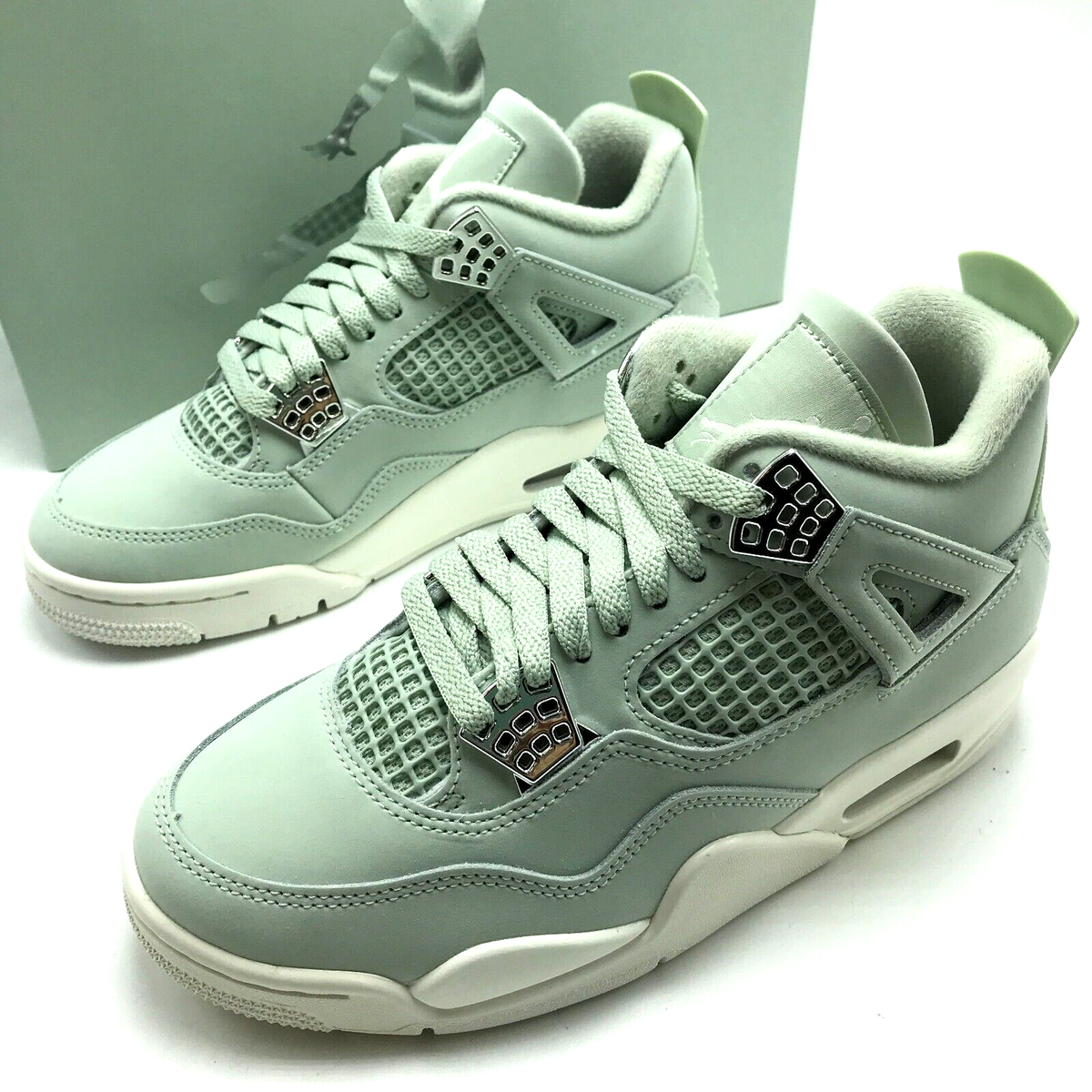 Air Jordan 4 Retro Seafoam Sail Women Shoes HV0823-003 sz 6.5-12