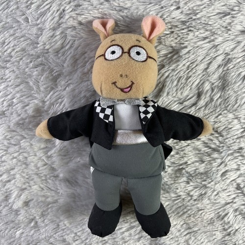 VINTAGE Arthur Plush Doll Tuxedo Eden Toys Stuffed Animal Bow Tie Aardvark 8" - Picture 1 of 8