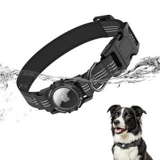 AirTag Dog Collar IP68 Waterproof Integrated Air Tag Dog Collars with Reflect...