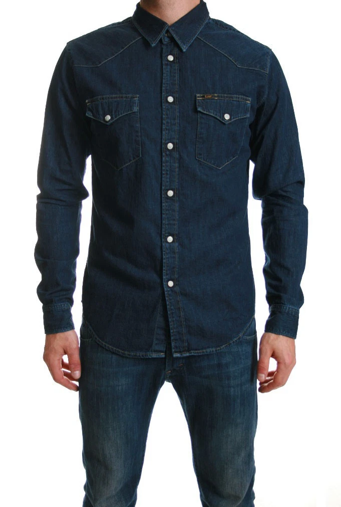 Lee denim western Rider slim shirt in Rinse SALE RRP 80 eBay