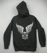 Hot Leathers Men's Biker Motorcycle Hoodie Jacket Small Eagle Visions Cycles