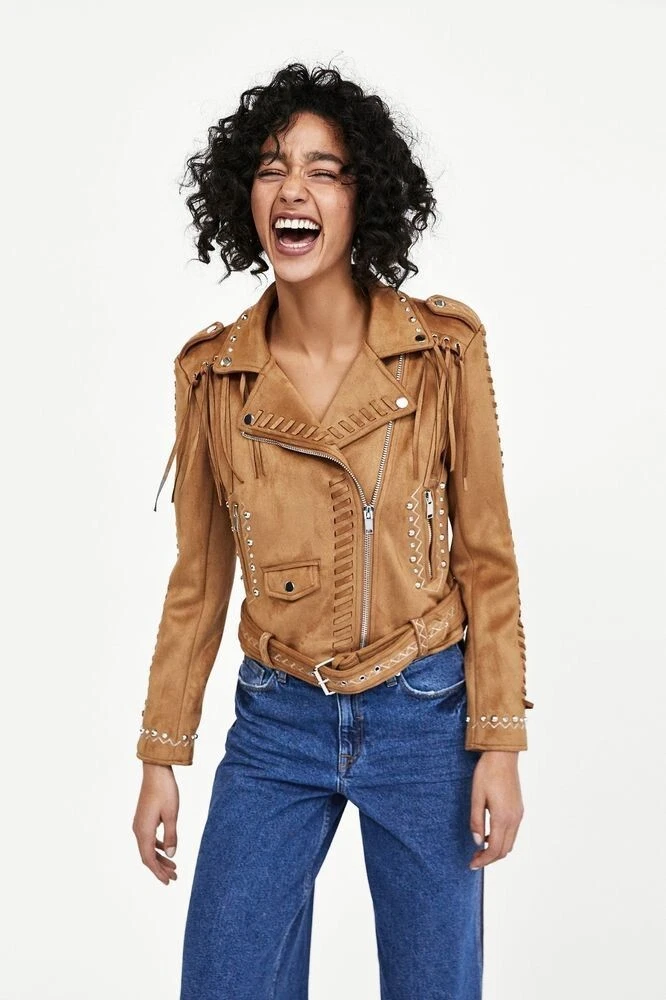 Zara suede biker clearance jacket