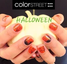 Color Street ~ HALLOWEEN various- Orange Black glitter glow Pumpkin Ghost Spider