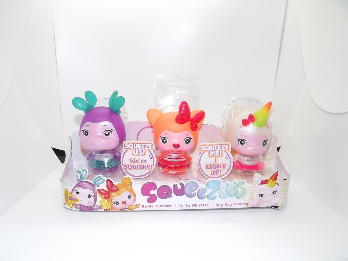 Little Tikes Squeezos Small Character 3-Pack (Hippo, Cat, Unicorn