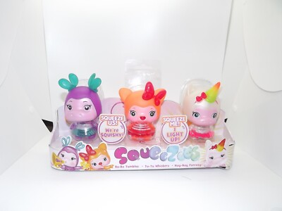 Little Tikes Squeezos Small Character 3-Pack (Hippo, Cat, Unicorn
