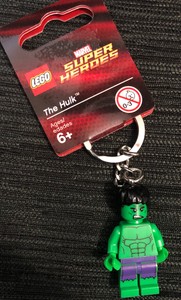 hulk lego keychain