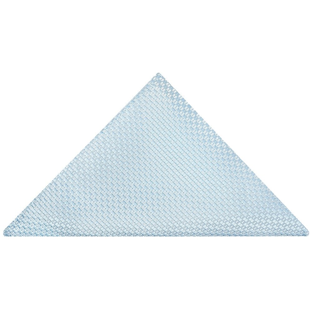 Sky Blue Textured Pocket Square Wedding Christening Prom Hanky Handkerchief