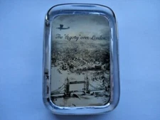 RARE c1926-28THE "ARGOSY'OVER LONDON IMPERIAL AIRWAYS GLASS SOUVENIR PAPERWEIGHT