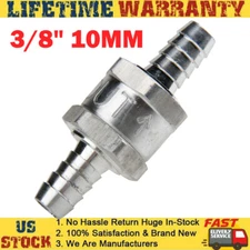 Universal 3/8" 10mm Inline One Way Check Valve Fuel Diesel Gas Liquid No Return