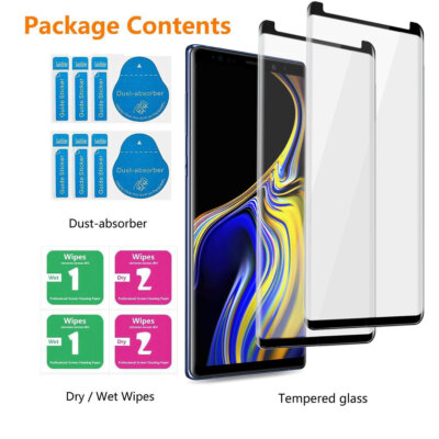 For Samsung Galaxy Note Glossy Slim Full Cover Tempered Glass Screen  Protector