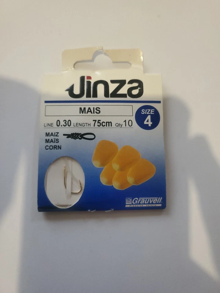 10 Hameçons Monté N⁰4 Nylon 30 Centièmes Spécial Maïs - Photo 1/1